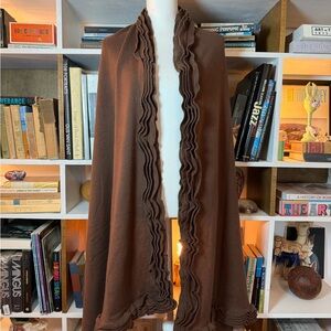 Armand Diradourian Chocolate Brown Cashmere Wrap